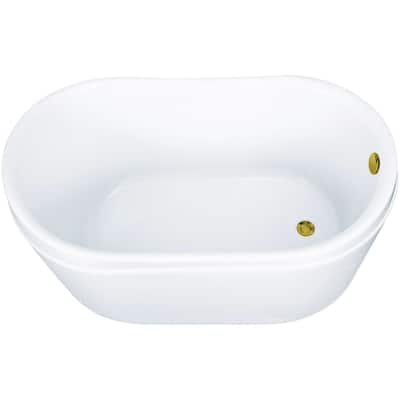 Kingston Brass VTRS522928M Aqua Eden 52" Free Standing Acrylic Soaking