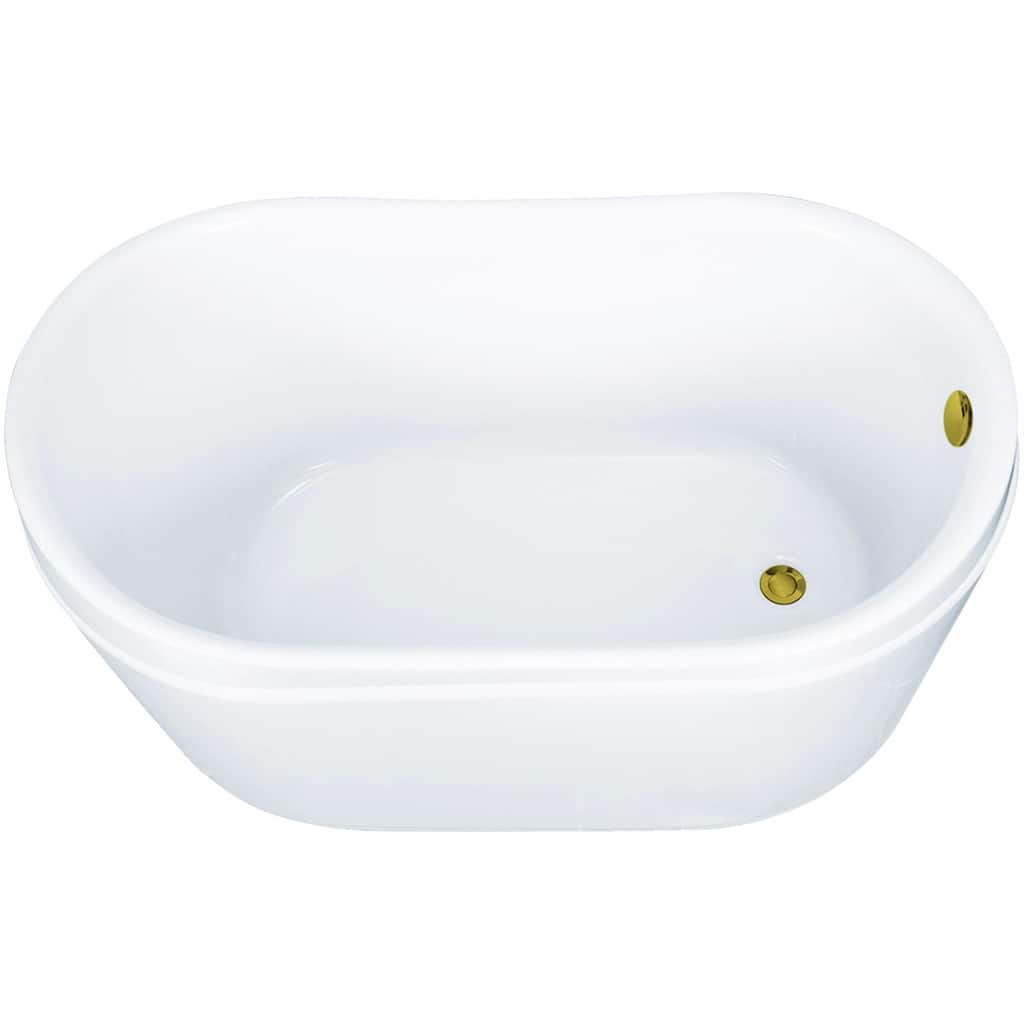 Kingston Brass VTRS522928M Aqua Eden 52" Free Standing Acrylic Soaking
