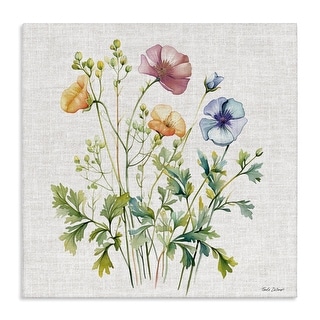 Stupell Wild Botanical Bundle Canvas Wall Art Design by Nicole DeCamp ...