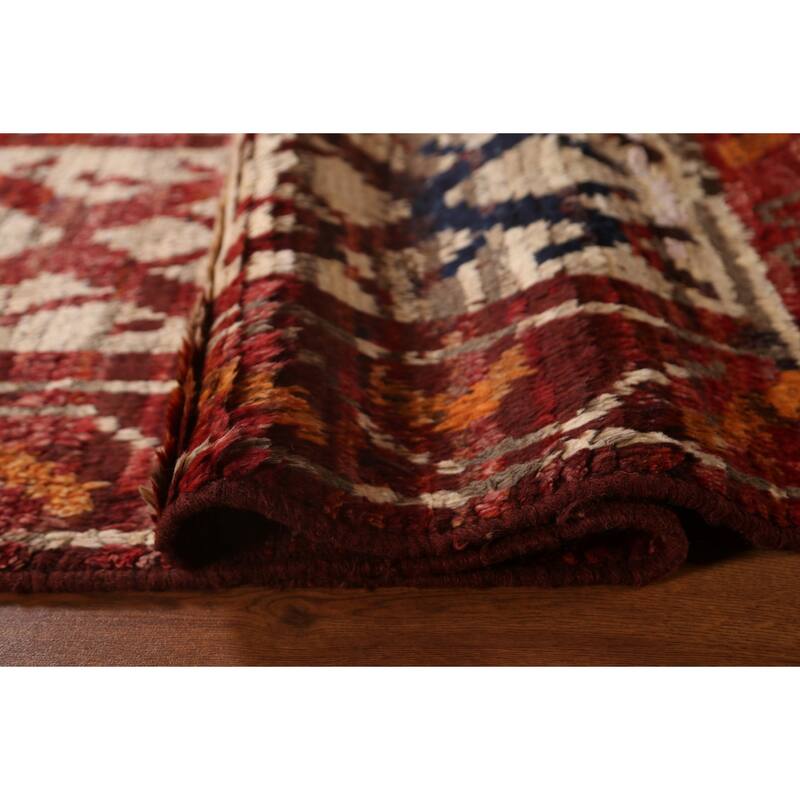 Tribal Geometric Moroccan Oriental Area Rug Hand-knotted Wool Carpet - 6'9" x 10'0"