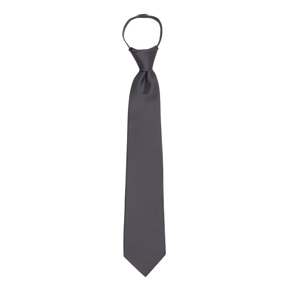 New Kids Boys Zipper up Adjustable Pre-tied Necktie Yellow Black White Stripes