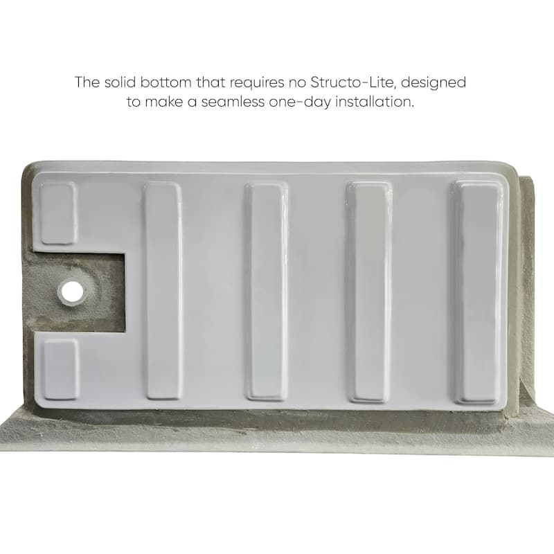 Whitehaus WHAB6030-L Bathhaus 60" Three Wall Alcove Acrylic Soaking