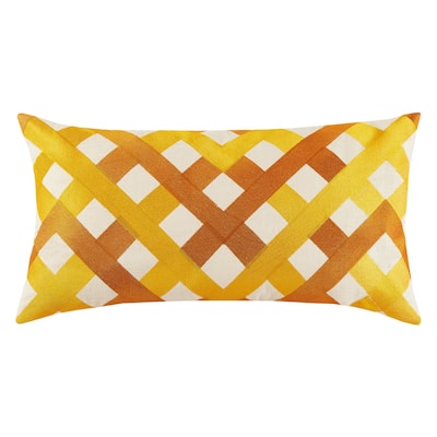 Trina Turk Oceanside Embroidered Linen Pillow, Orange