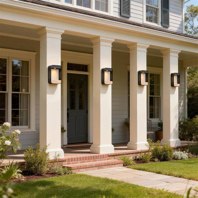 Modern Rectangular Iron Outdoor Wall Light