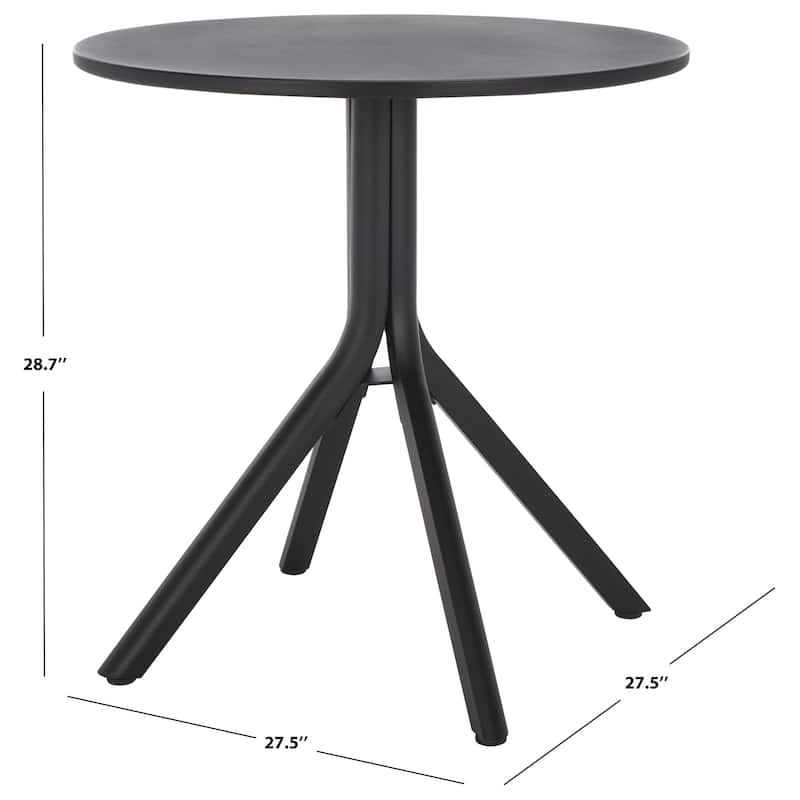 SAFAVIEH Outdoor Living Core Bistro Table. - 28"W x 28"D x 29"H - Black