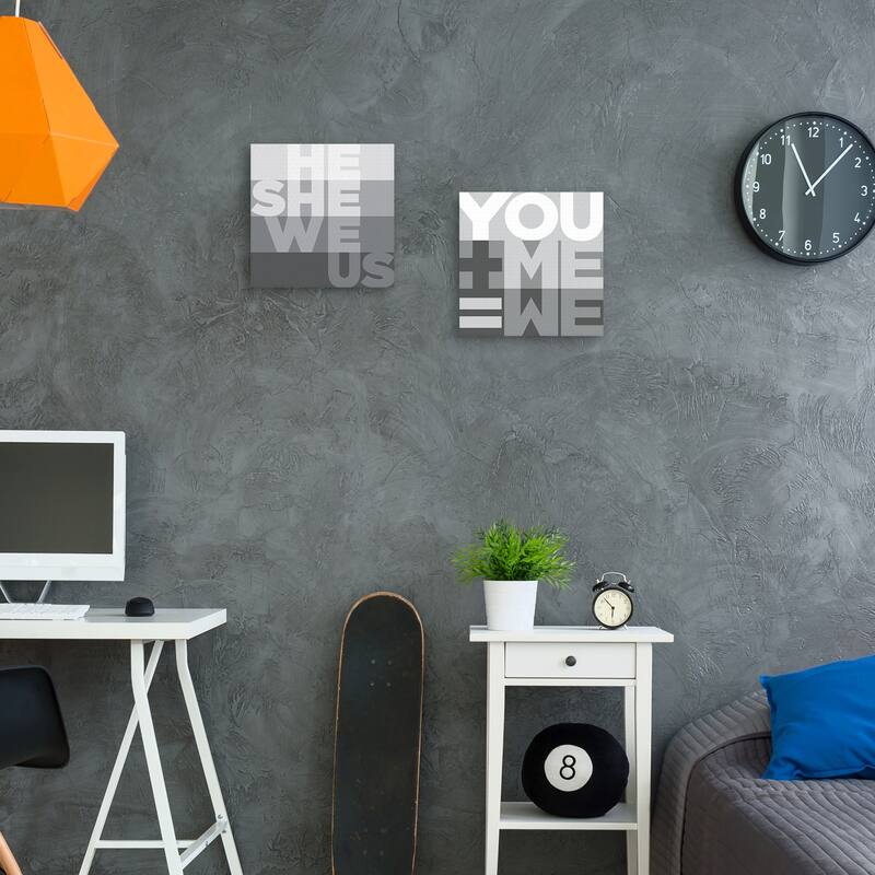 He She We Us, You Me We I Canvas Art Prints