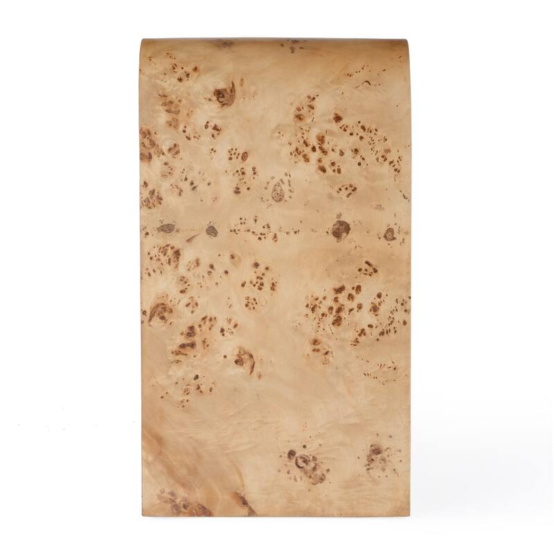 Cora 3 Drawer Burl Wood Curved Dresser