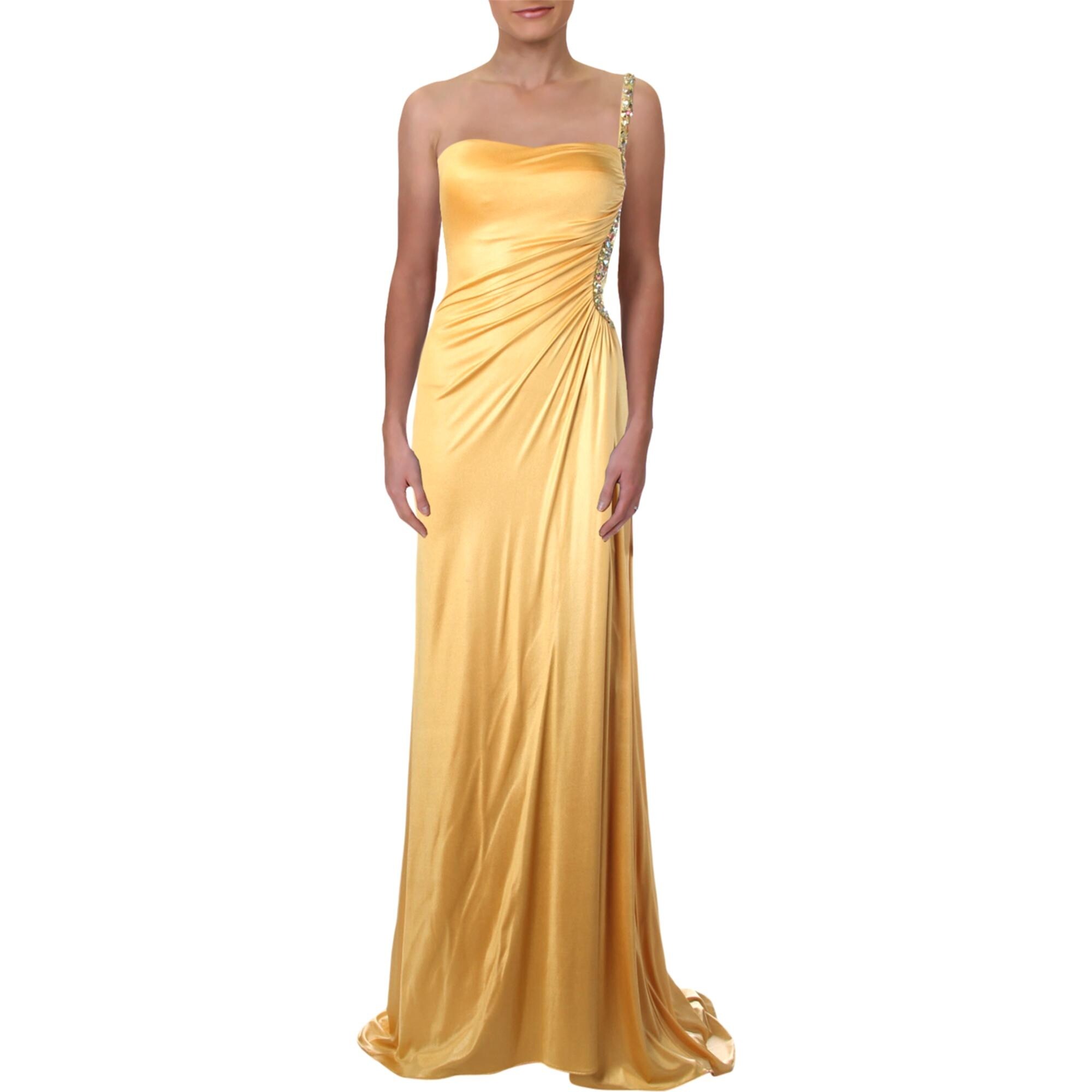 mustard formal dress