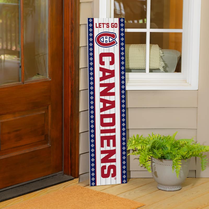 47" Double Sided Seasonal Porch Leaner, Montreal Canadiens - 47" x 11.25"