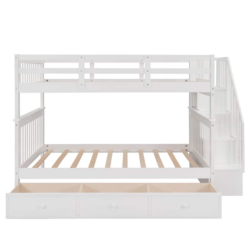 Full Over Full Bunk Bed with Drawer