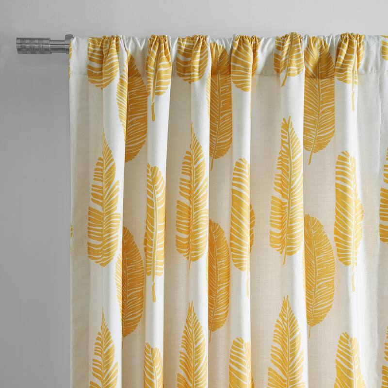 Exclusive Fabrics Textured Cotton Printed Curtains for Bedroom and Living room (1 Panel)