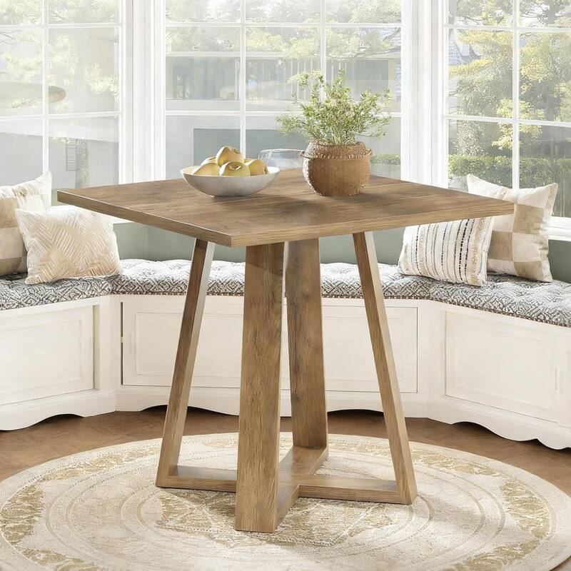 31.5" Square Dining Table for 2-4 People, Wooden Kitchen Table