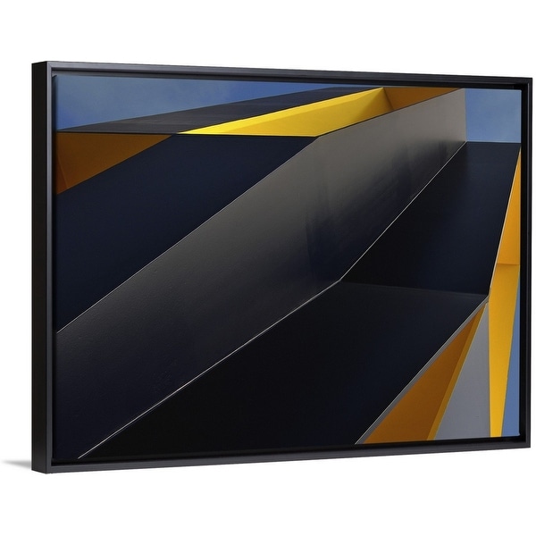 "Column" Black Float Frame Canvas Art