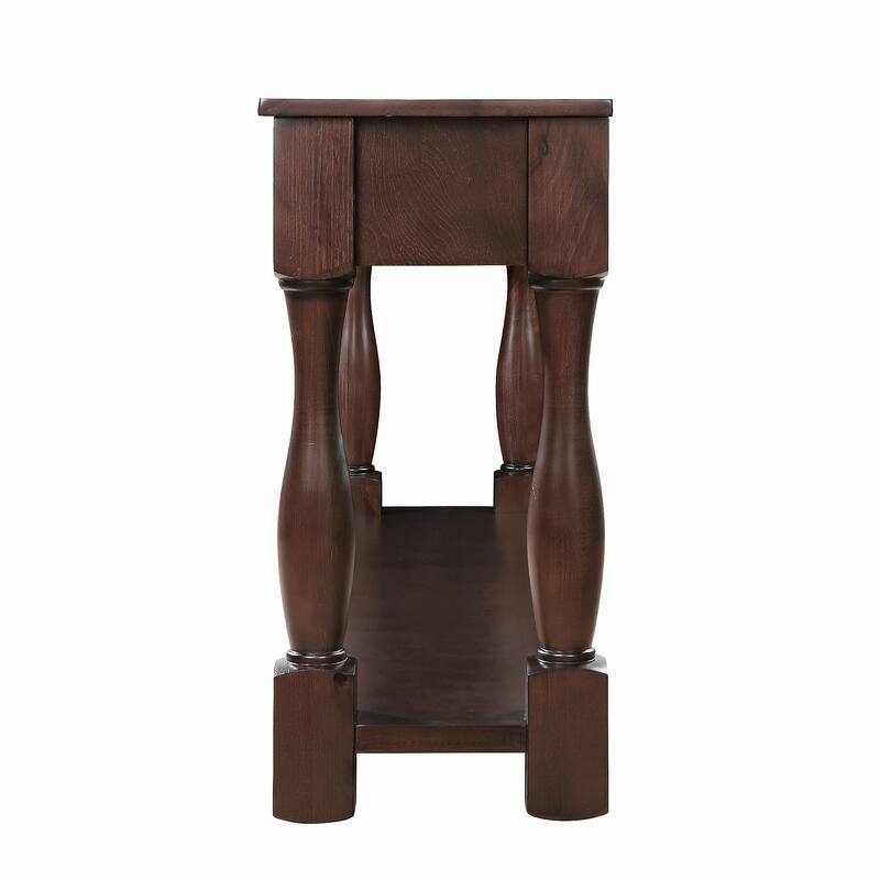63inch Long Wood Console Table with 3 Drawers and 1 Bottom Shelf