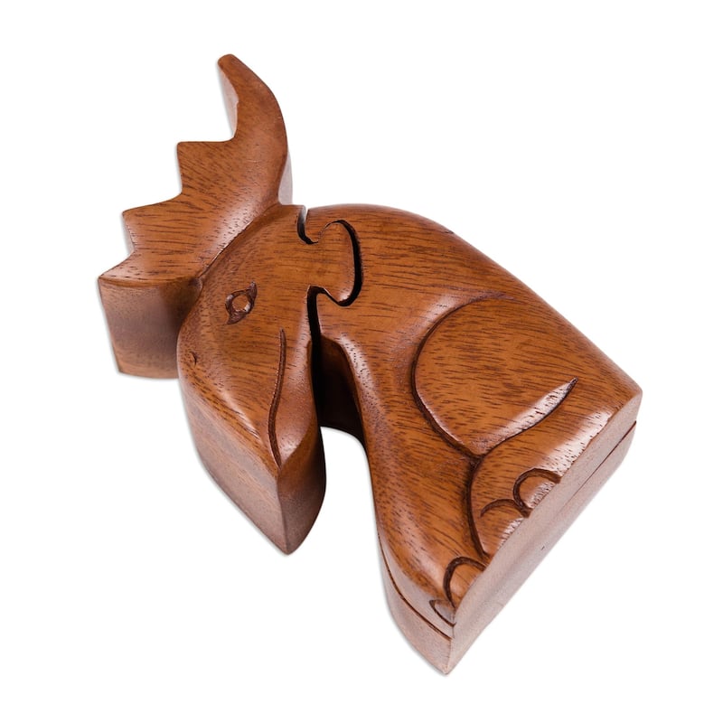 Novica Handmade Lead The Charge Decorative Wood Puzzle Box