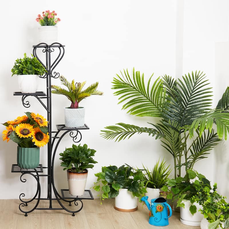 Multi-Tiered Plant Stand Metal Iron Shelf