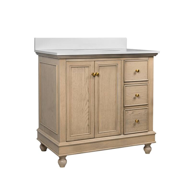 Bella 36-inch Vanity with Engineered White Top