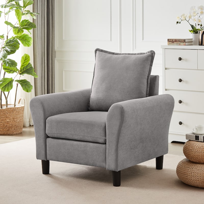 Modern Accent Chair Comfy Upholstered Armchair for Living Room