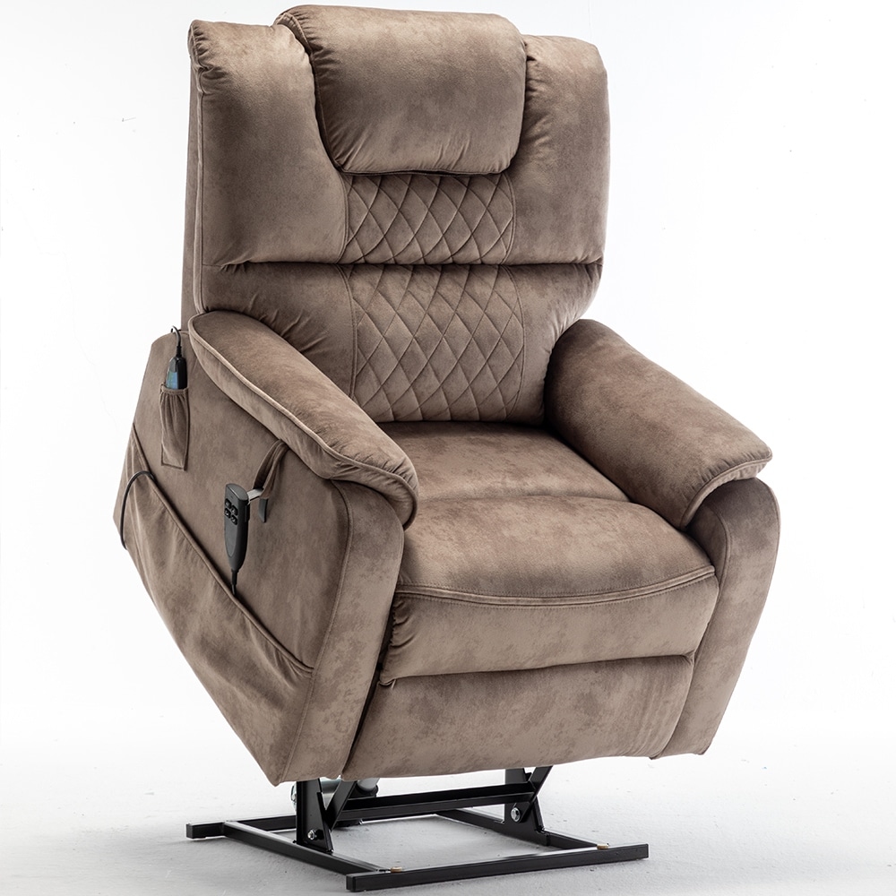 Oversized Leather Power Lift Recliner Heated Zero Gravity Massage