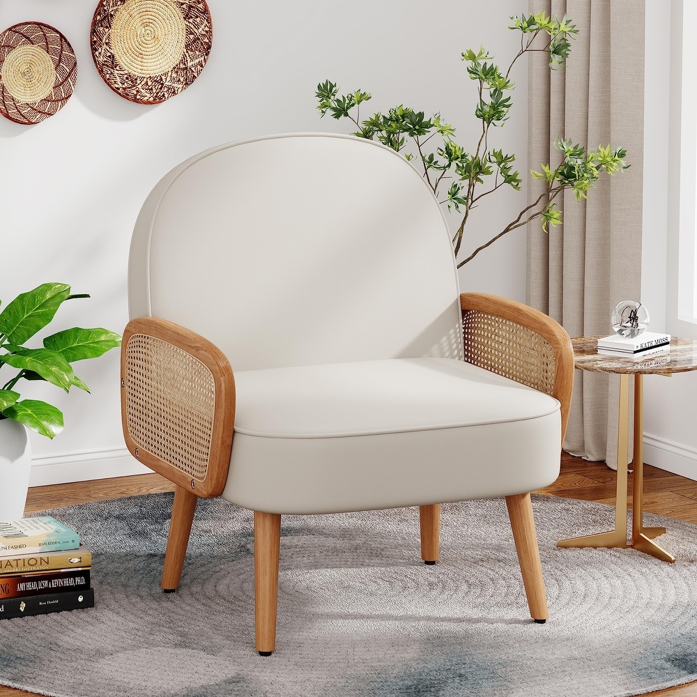Beige Walnut Finish Accent Chairs Bed Bath Beyond