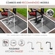 preview thumbnail 8 of 11, STYLISH 20 inch Stainless Steel Concealed Dual Mount Utility Prep Sink Dura-Tek