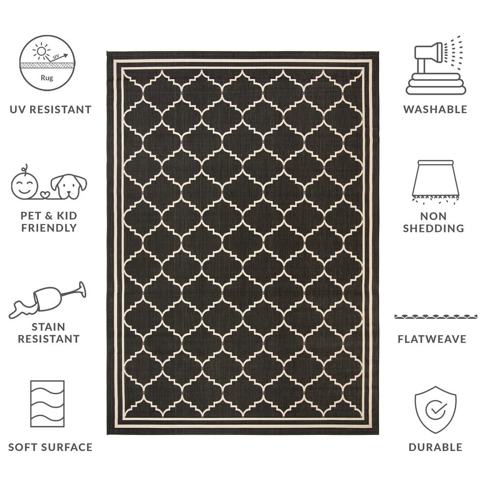SAFAVIEH Courtyard Willy Indoor /Outdoor Waterproof Patio Backyard Rug