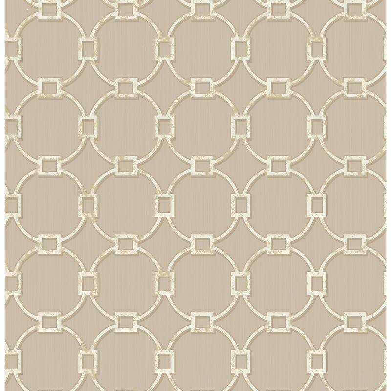 Charlemagne Links Pewter Trellis Wallpaper