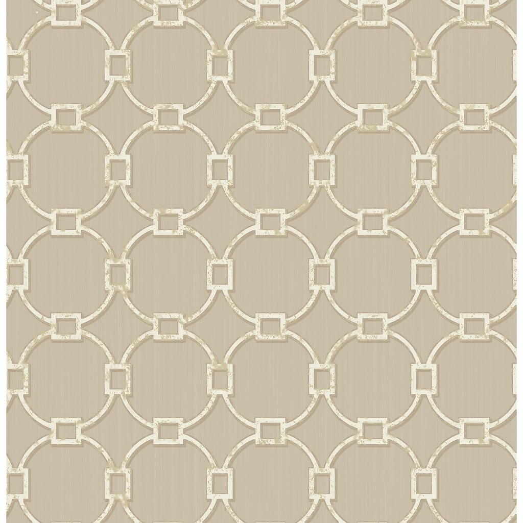 Charlemagne Links Pewter Trellis Wallpaper