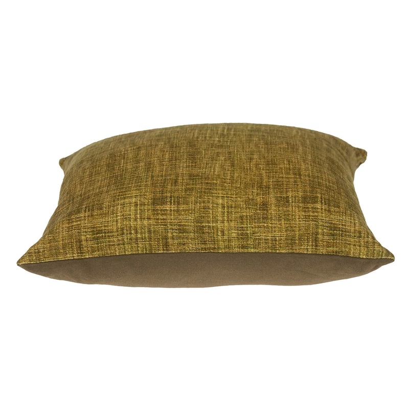 HomeRoots 18" Green Weave Cotton Throw Pillow