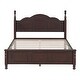preview thumbnail 1 of 6, Full Retro Style Wood Platform Bed with Wooden Slats for Support Walnut - Full