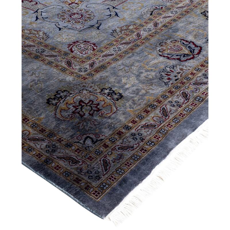 Overdyed One-of-a-Kind Hand-Knotted Area Rug - Gray - 9' 1" x 12' 1"