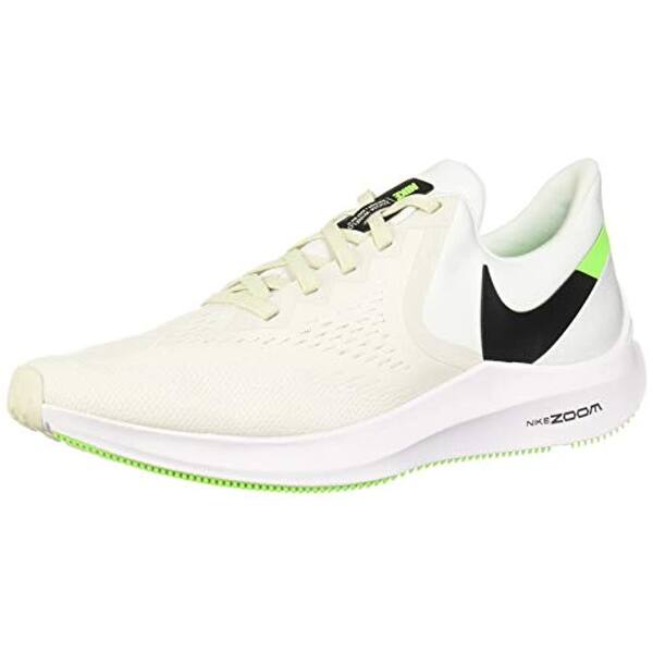 Shop Nike Men S Air Zoom Winflo 6 Running Shoes Platinum Tint Black White Electric Green 13 Overstock 31745215