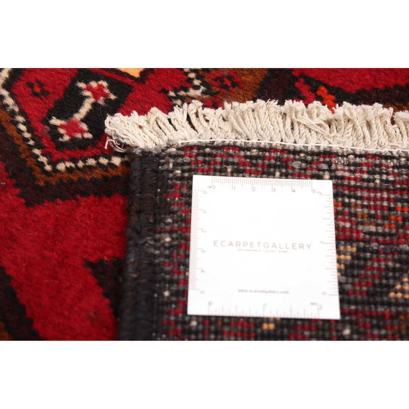 ECARPETGALLERY Hand-knotted Baluch Red Wool Rug - 3'1 x 5'7