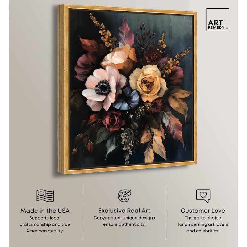 Velvet Night Bloom II Canvas by Art Remedy