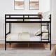 preview thumbnail 14 of 41, Full over Full Wooden Bunk Bed,High Guardrail,Ladder,Kids Teens,Dorm