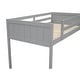 preview thumbnail 6 of 12, Artsy Twin Size Wood Low Loft Bed with Convertible Ladder, ladder can be placed on the left or right, Safety Guaranteed, Gray