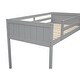preview thumbnail 5 of 22, Twin Size Wood Low Loft Bed with Convertible Ladder, Sturdy Pine Frame, Full-Length Guardrails, No Box Spring Needed, Grey
