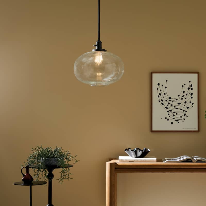 Kichler Lighting Avery 1-Light Pendant Light with Seeded Glass