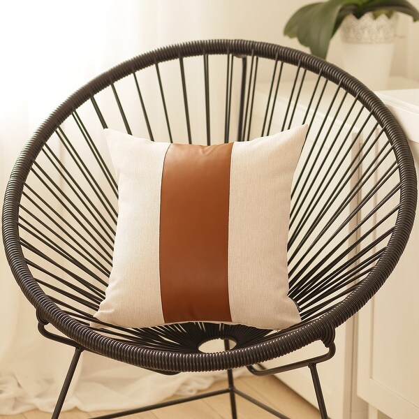 Carson Carrington Hoga Faux Leather Pillow Cover. Opens flyout.