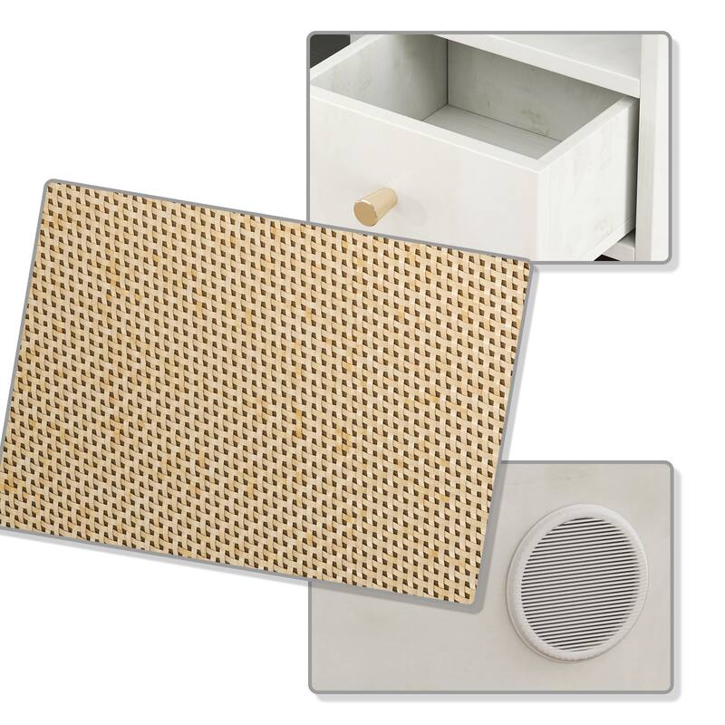 Classes Farmhouse Wood Shoe Organizer Storage Cabinet with Breathable Mesh Holes