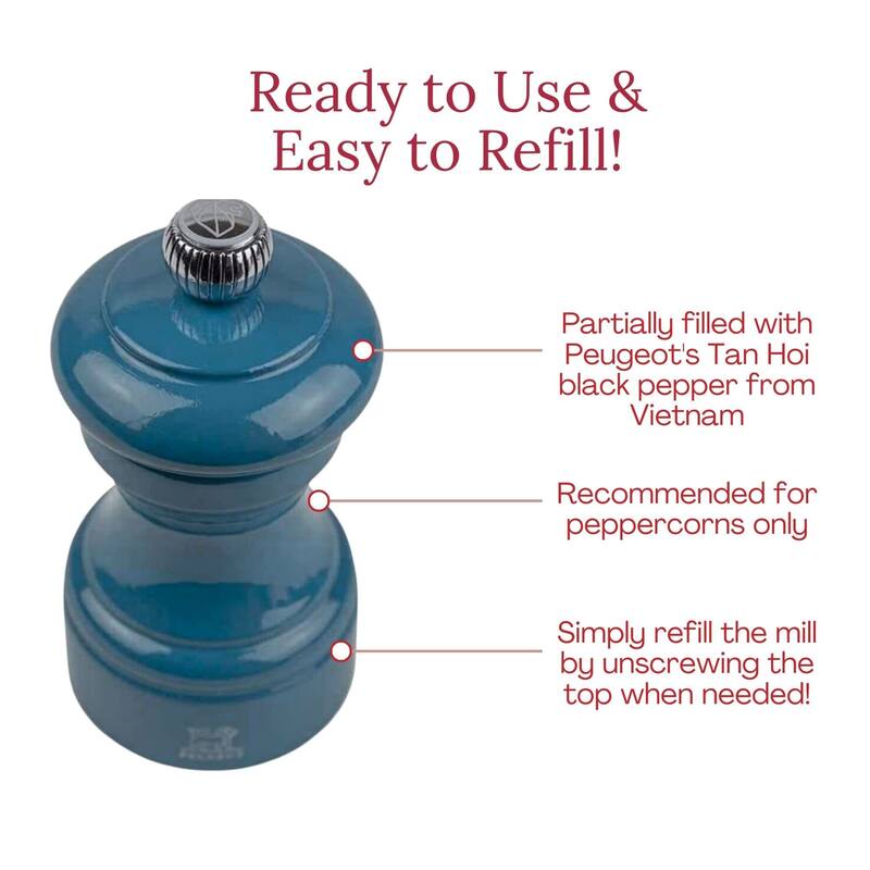 Peugeot Bistro Pepper and Salt Mill Set - 10cm - 4in.