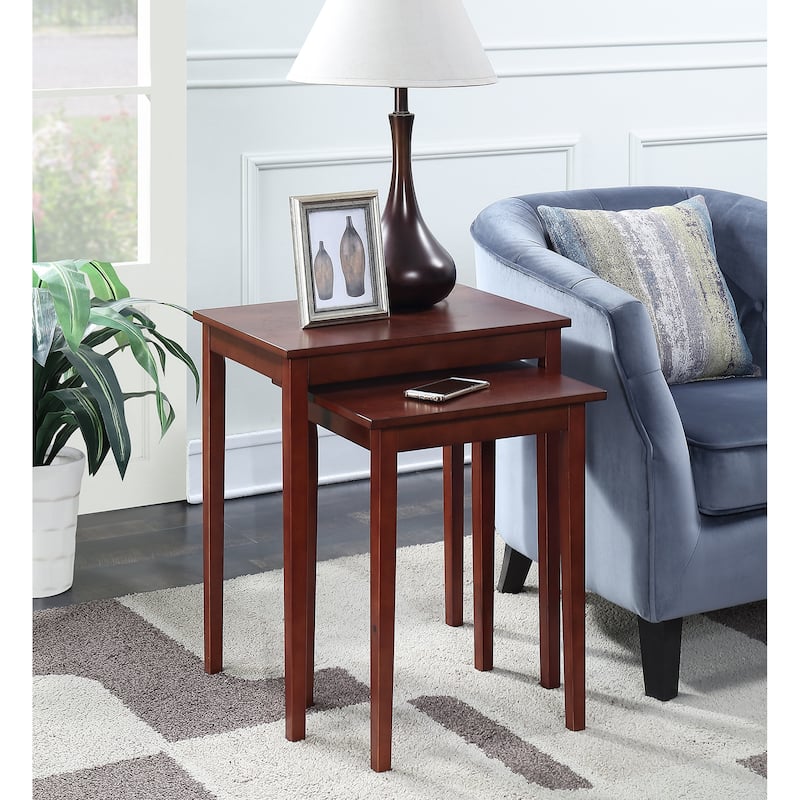 Convenience Concepts American Heritage Nesting End Tables - Mahogany