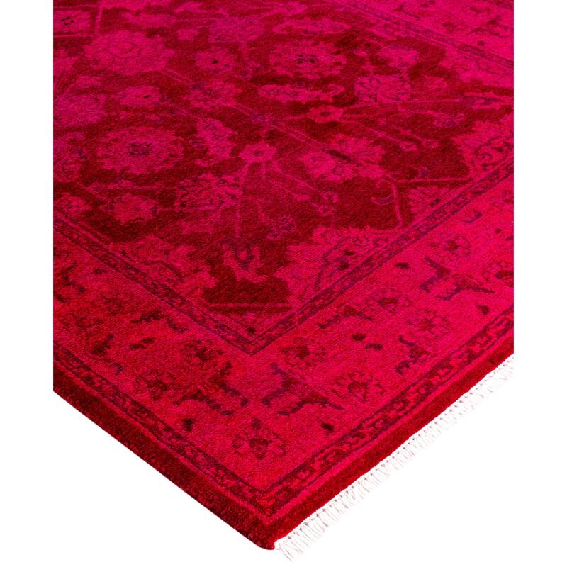 Overdyed One-of-a-Kind Hand-Knotted Area Rug - Red - 3' 0" x 5' 2"