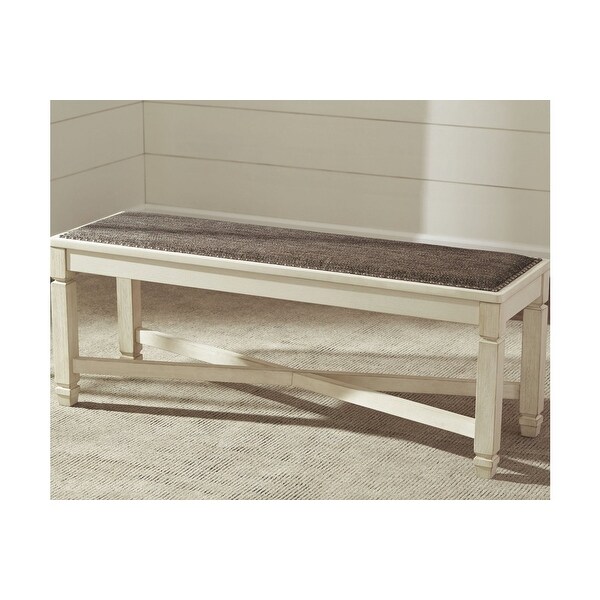 Shop Black Friday Deals On Bolanburg Large Uph Dining Room Bench Two Tone D647 00 Dining Room Bench On Sale Overstock 31440241