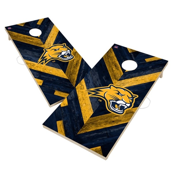slide 2 of 6, Averett University Cougars Cornhole Board Set 16 Years and Up