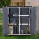 preview thumbnail 4 of 17, MCombo 64 inch Tall Outdoor Storage Cabinet Sheds with Lockable Double Doors, Fir Wood