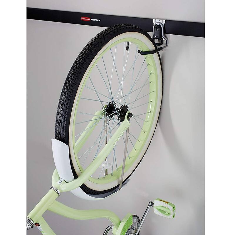 Rubbermaid Vertical FastTrack Hanging Wall Mount Hook Garage Organizer (2 Pack) - 1.19