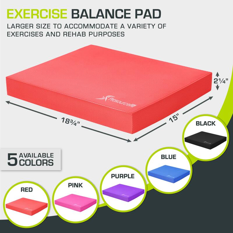 ProsourceFit Exercise Balance Pad 15x18.75-in