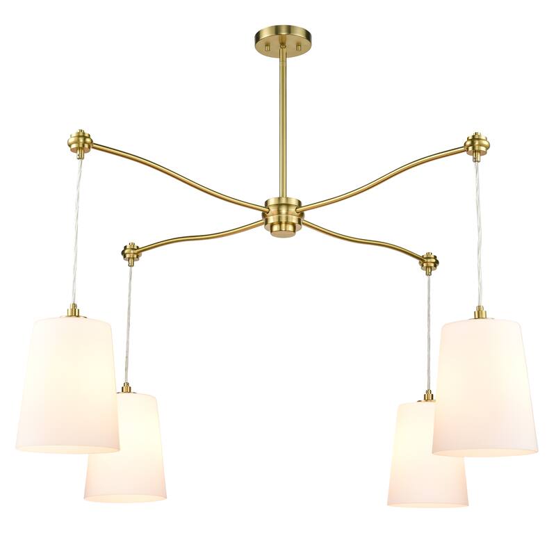 Light Society Llie Chandelier - Brushed Brass/Opal
