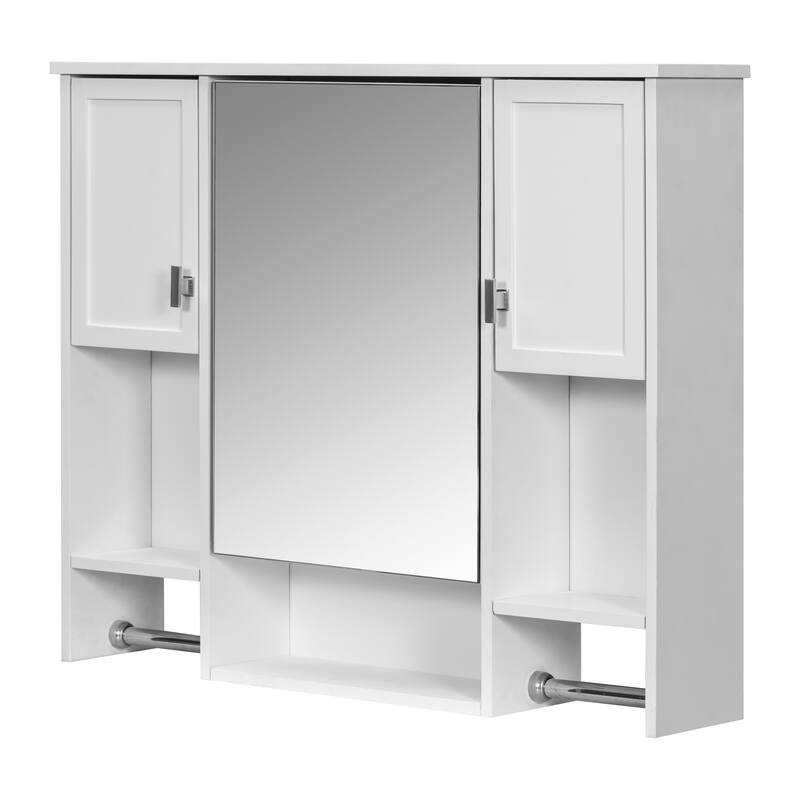 Bathroom Vanity with Top Sink,Mirror Cabinet with Towels Bar